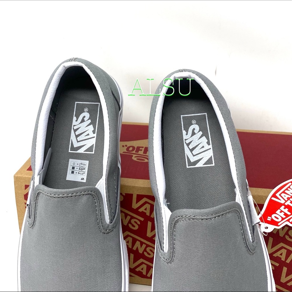 VANS Classic Slip On Wild Canvas Gray Casual Shoes Women’s Size 9.5 VN0003Z4LNQ - Picture 6 of 10